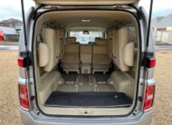 NISSAN ELGRAND 2007, HIGHWAY STAR, 2.5 V6 PETROL FULLY LOADED, 8 SEATER, ALLOYS, PEARL SILVER PAINT, BEIGE CLOTH INTERIOR