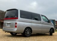 NISSAN ELGRAND 2007, HIGHWAY STAR, 2.5 V6 PETROL FULLY LOADED, 8 SEATER, ALLOYS, PEARL SILVER PAINT, BEIGE CLOTH INTERIOR