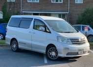 TOYOTA ALPHARD 2002, L EDITION, 3.0 V6 PETROL / LPG FULLY LOADED, 5 SEATER REAR CONVERSION , PEARL WHITE PAINT, BEIGE CLOTH INTERIOR