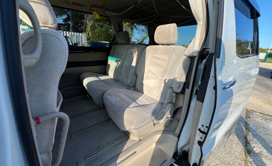 TOYOTA ALPHARD 2002, L EDITION, 3.0 V6 PETROL / LPG FULLY LOADED, 5 SEATER REAR CONVERSION , PEARL WHITE PAINT, BEIGE CLOTH INTERIOR