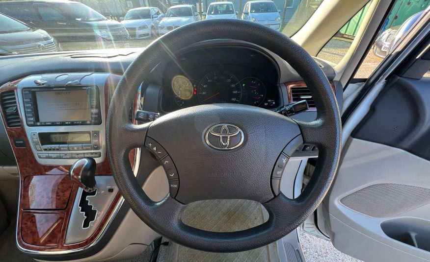TOYOTA ALPHARD 2002, L EDITION, 3.0 V6 PETROL / LPG FULLY LOADED, 5 SEATER REAR CONVERSION , PEARL WHITE PAINT, BEIGE CLOTH INTERIOR