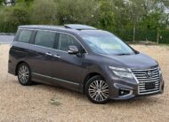 NISSAN ELGRAND 2014, HIGHWAY STAR 3.5 V6 PETROL FULLY LOADED, 7 SEATER, SUNROOF, PEARL GREY PAINT, BLACK LEATHER INTERIOR