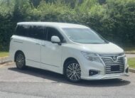 NISSAN ELGRAND 2015, HIGHWAY STAR 2.5 PETROL FULLY LOADED, 7 SEATER, PEARL WHITE PAINT, BLACK HALF LEATHER INTERIOR