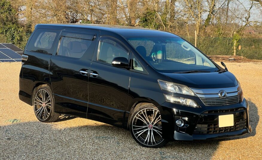 TOYOTA VELLFIRE 2011, G EDITION, 3.5Z V6 PETROL FULLY LOADED, 7 SEATER, ALLOYS, PEARL BLACK PAINT, BLACK CLOTH INTERIOR