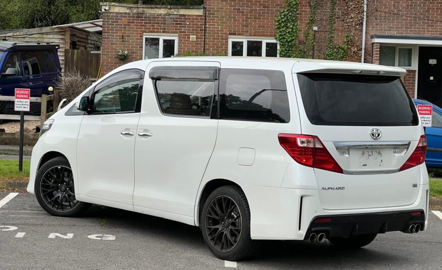 TOYOTA ALPHARD 2009, 240S GAZOO SPORT, 2.4 PETROL FULLY LOADED, 7 SEATER, ALLOYS, GAZOO BODYKIT, PEARL WHITE PAINT, BEIGE CLOTH INTERIOR