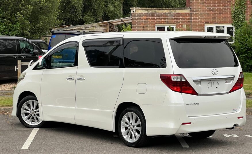 TOYOTA ALPHARD 2009, 240S PRIME SELECTION, 2.4 PETROL FULLY LOADED, 7 SEATER, PEARL WHITE PAINT, BLACK CLOTH INTERIOR