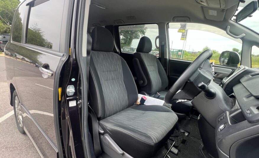 TOYOTA VOXY 2012, X EDITION, 2.0 PETROL FULLY LOADED, 8 SEATER, ALLOYS, DARK VIOLET PEARL METALLIC PAINT, BLACK CLOTH INTERIOR