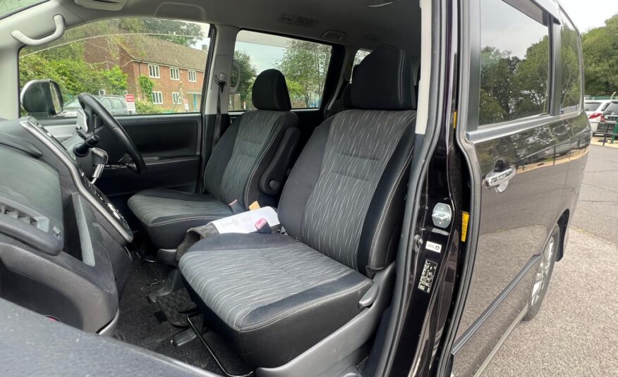 TOYOTA VOXY 2012, X EDITION, 2.0 PETROL FULLY LOADED, 8 SEATER, ALLOYS, DARK VIOLET PEARL METALLIC PAINT, BLACK CLOTH INTERIOR