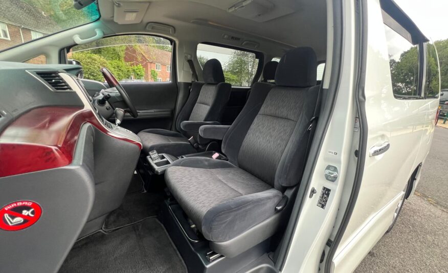 TOYOTA ALPHARD 2009, 240S PRIME SELECTION, 2.4 PETROL FULLY LOADED, 7 SEATER, PEARL WHITE PAINT, BLACK CLOTH INTERIOR