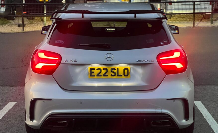 MERCEDES-BENZ A45 AMG 2013, 2.0 DCT PETROL FULLY LOADED, 5 SEATER, POLAR SILVER PAINT, BLACK LEATHER INTERIOR
