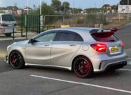 MERCEDES-BENZ A45 AMG 2013, 2.0 DCT PETROL FULLY LOADED, 5 SEATER, POLAR SILVER PAINT, BLACK LEATHER INTERIOR