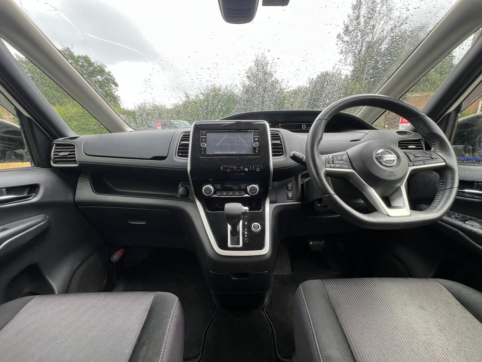 NISSAN SERENA 2018, PURE DRIVE, 2.0 PETROL HYBRID FULLY LOADED, 8 SEATER, PEARL WHITE PAINT, BLACK CLOTH INTERIOR