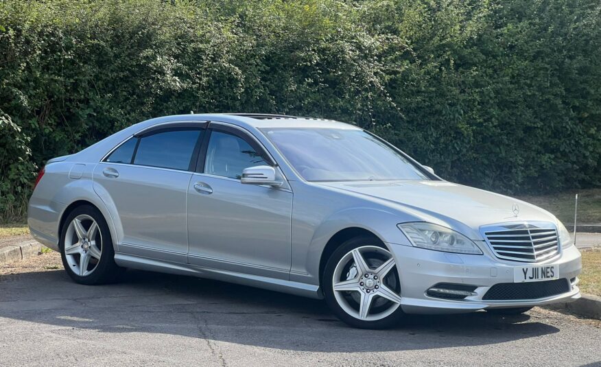 MERCEDES S550 2011, EXECUTIVE, 5.5 V8 PETROL FULLY LOADED, 5 SEATER, IRIDIUM SILVER PAINT, BLACK LEATHER INTERIOR