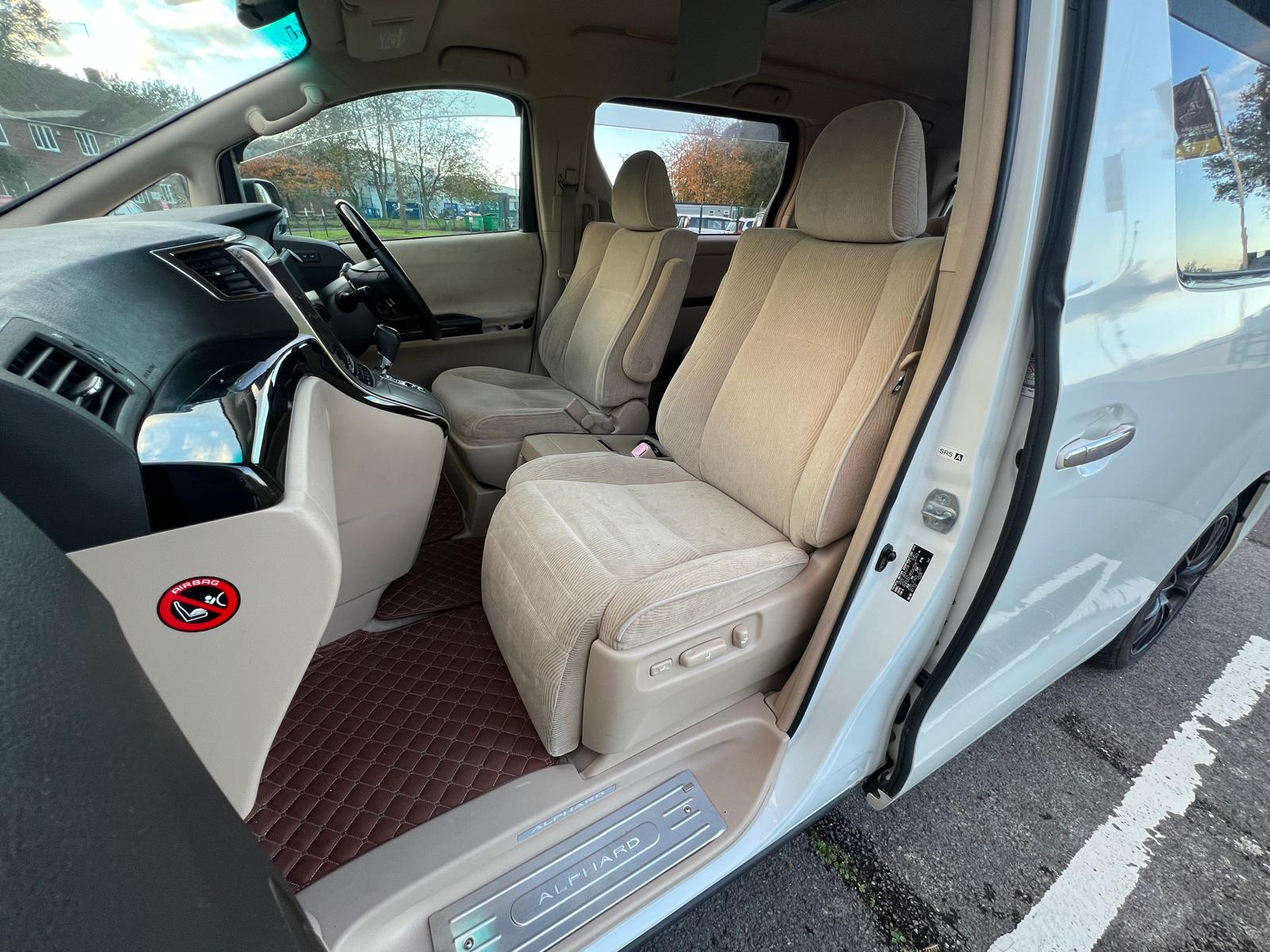 TOYOTA ALPHARD 2009, 240Z PLATINUM SELECTION, 2.4 PETROL FULLY LOADED, 7 SEATER, BODYKIT, ALLOYS, PEARL WHITE PAINT, BEIGE CLOTH INTERIOR