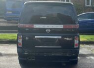 NISSAN ELGRAND 2007, AUTECH RIDER S, 3.5 V6 PETROL FULLY LOADED, 8 SEATER, MAJESTIC BLACK PAINT, BLACK / GREY CLOTH INTERIOR