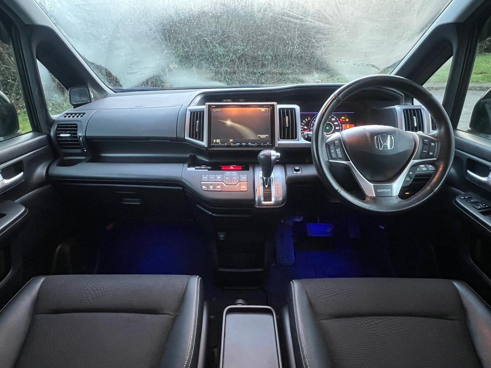 HONDA STEPWAGON 2013, SPADA COOL SPIRIT, 2.0 PETROL FULLY LOADED, 8 SEATER, ALLOYS, PREMIUM BLACK PEARL PAINT, BLACK HALF LEATHER INTERIOR