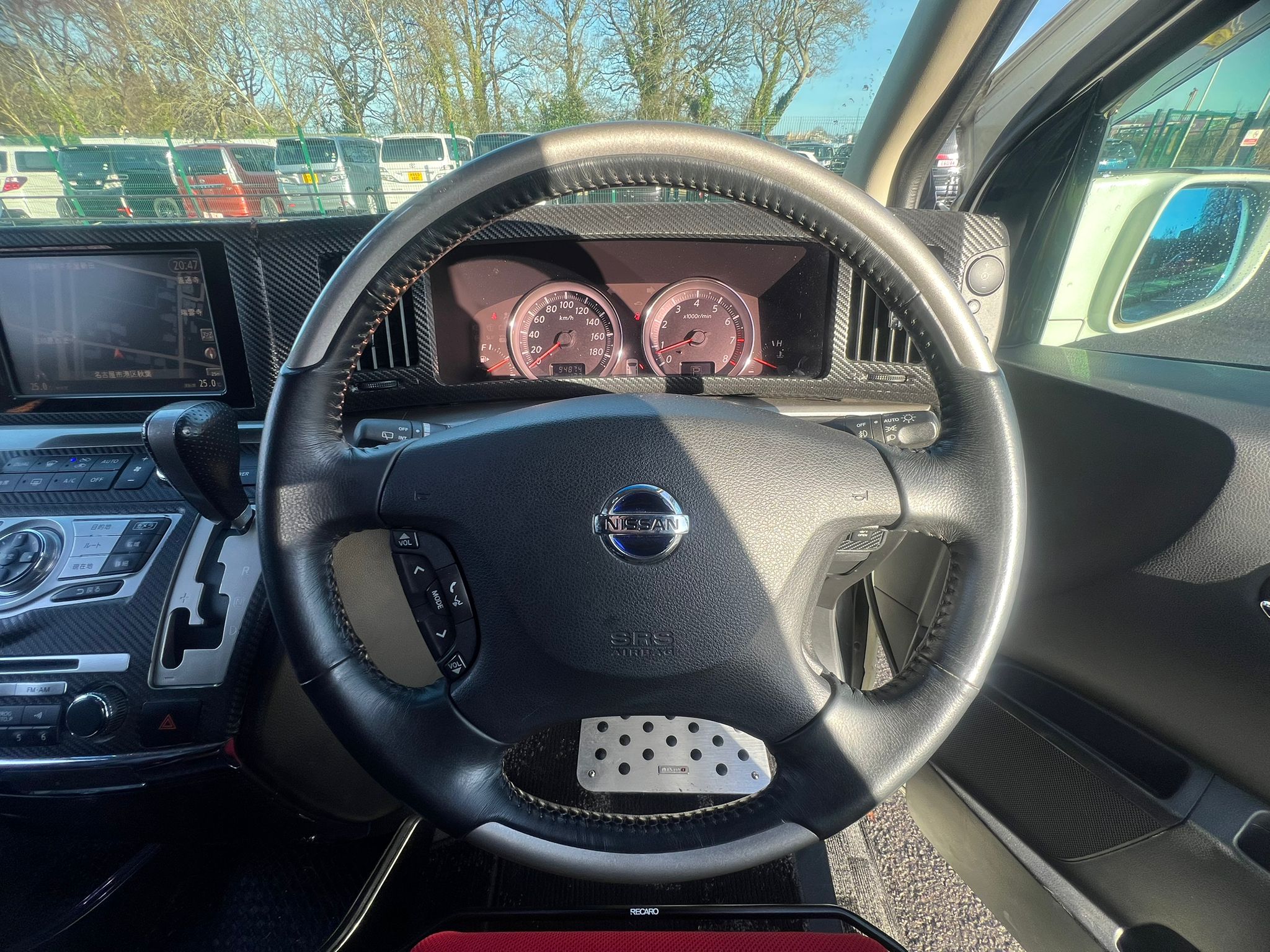 NISSAN ELGRAND 2008, AUTECH RIDER NISMO SPEC, 2.5 V6 PETROL FULLY LOADED, 8 SEATER, WHITE PEARL PAINT, BLACK LEATHER INTERIOR