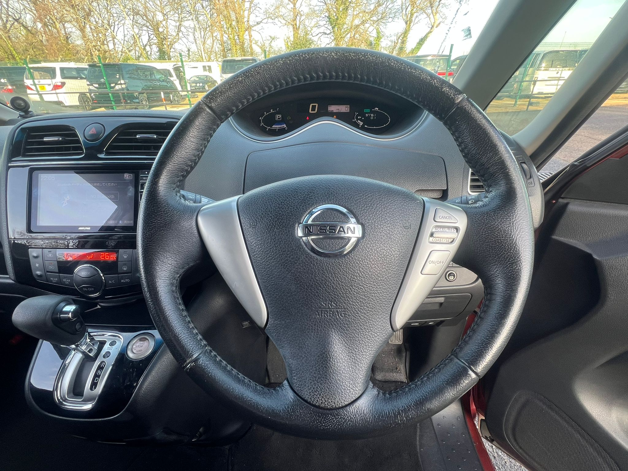 NISSAN SERENA 2015, HIGHWAY STAR, 2.0 PETROL HYBRID FULLY LOADED, 8 SEATER, ORANGE METALLIC PAINT, BLACK CLOTH INTERIOR