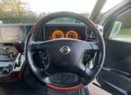 NISSAN ELGRAND 2007, HIGHWAY STAR, 3.5 V6 PETROL FULLY LOADED, 8 SEATER, SUNROOF, WHITE PEARL PAINT, BLACK LEATHER INTERIOR