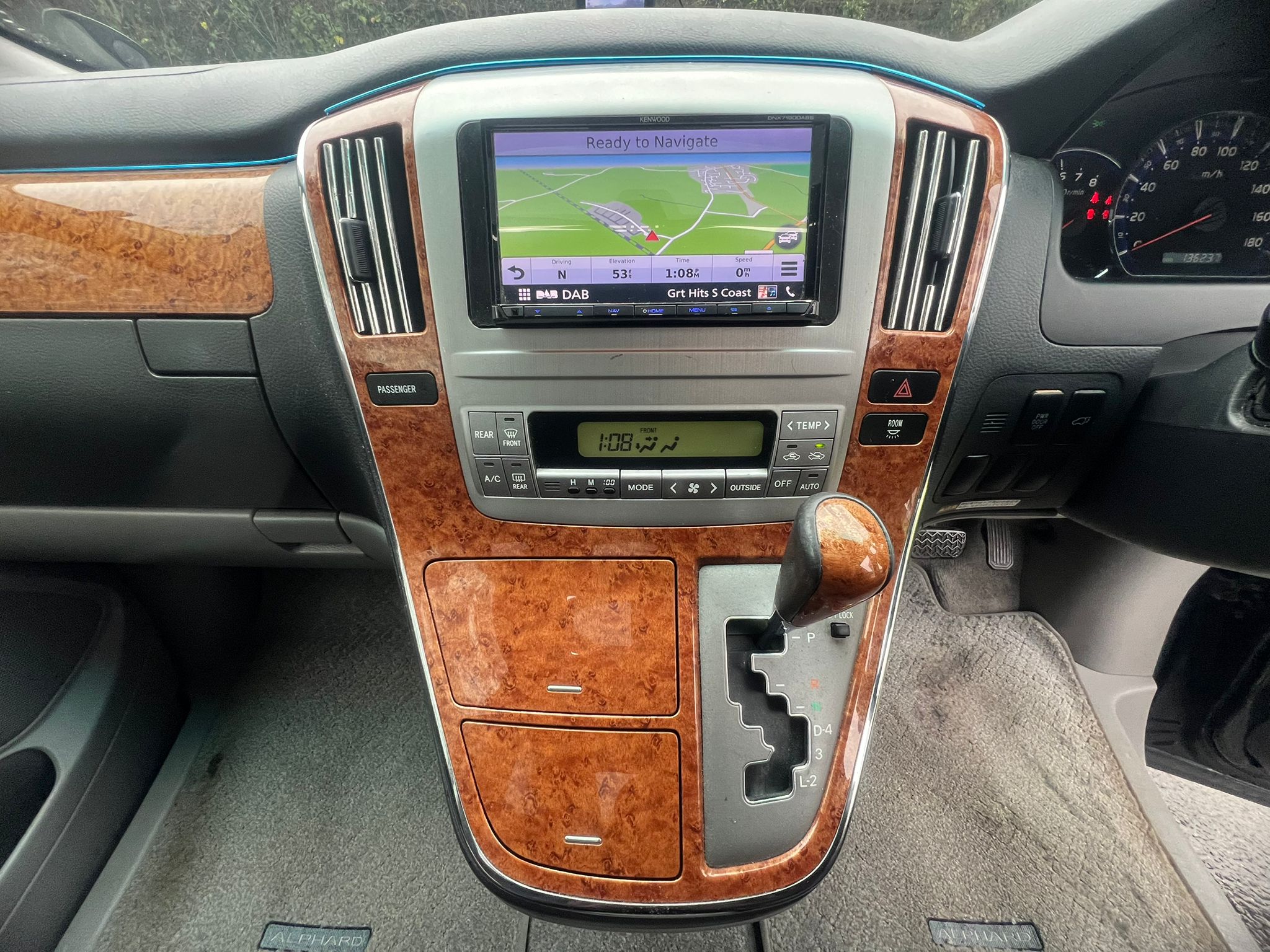 TOYOTA ALPHARD 2008, V SPEC CAMPER CONVERTED, 3.0 V6 PETROL FULLY LOADED, 5 SEATER, BLACK MICA PAINT, GREY CLOTH INTERIOR