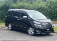 TOYOTA VELLFIRE 2008, 240S PLATINUM SELECTION, 2.4 PETROL FULLY LOADED, 7 SEATER, PEARL VIOLET PAINT, BLACK CLOTH INTERIOR