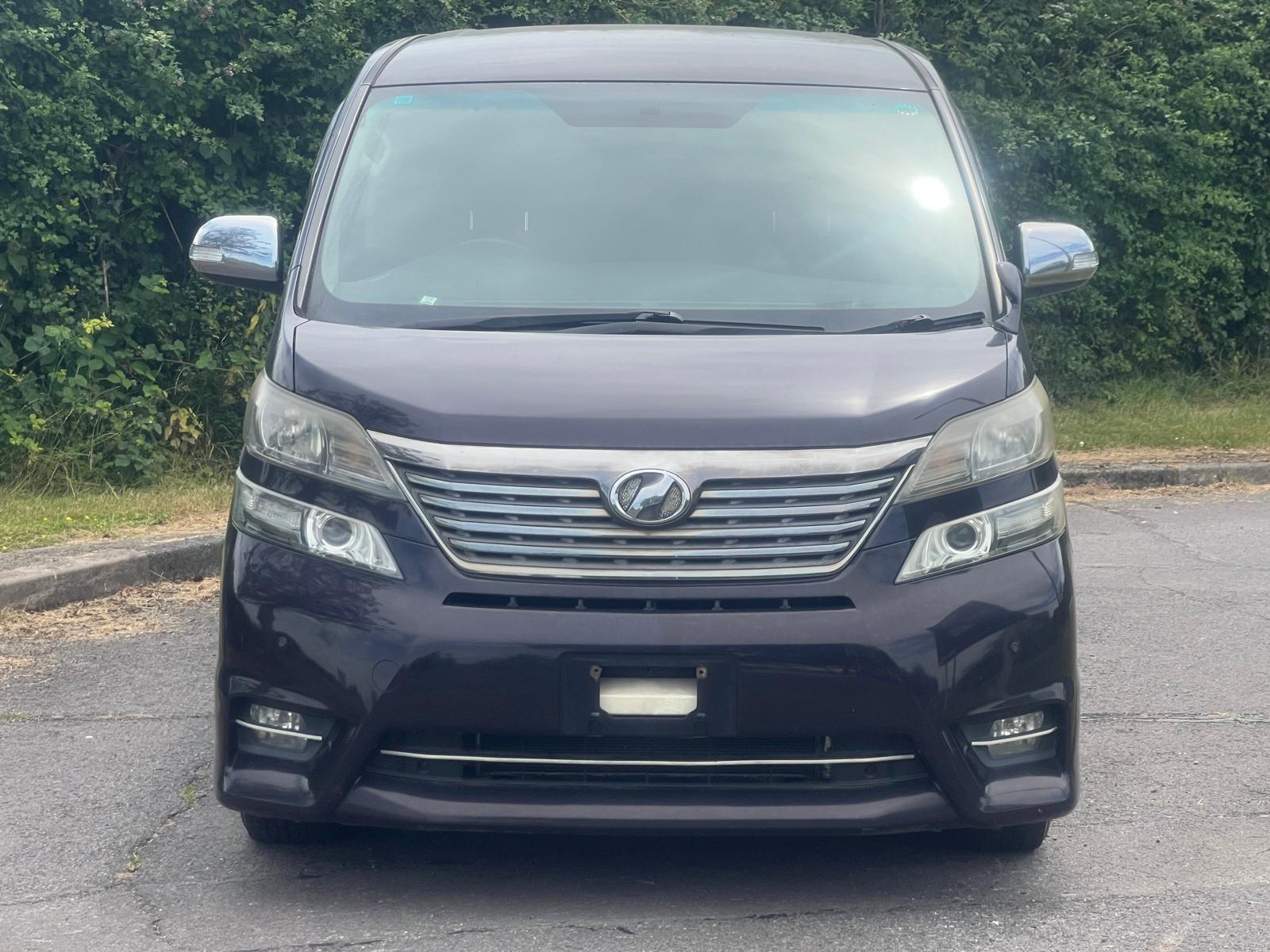 TOYOTA VELLFIRE 2008, 240S PLATINUM SELECTION, 2.4 PETROL FULLY LOADED, 7 SEATER, PEARL VIOLET PAINT, BLACK CLOTH INTERIOR