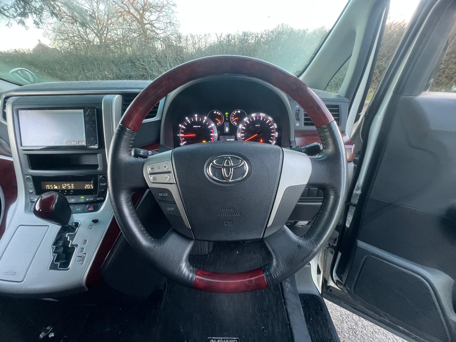 TOYOTA ALPHARD 2008, 240S PLATINUM SELECTION, 2.4 PETROL FULLY LOADED, 7 SEATER, WHITE PEARL CRYSTAL SHINE PAINT, BLACK CLOTH INTERIOR