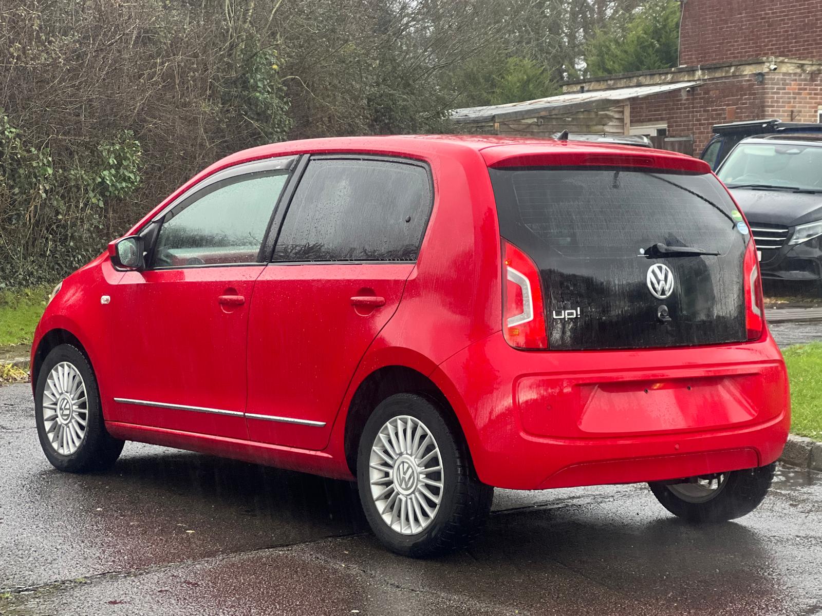 VOLKSWAGEN UP! 2012, HIGH UP!, 1.0 PETROL FULLY LOADED, 4 SEATER, TORNADO RED PAINT, BEIGE AND GREY CLOTH INTERIOR