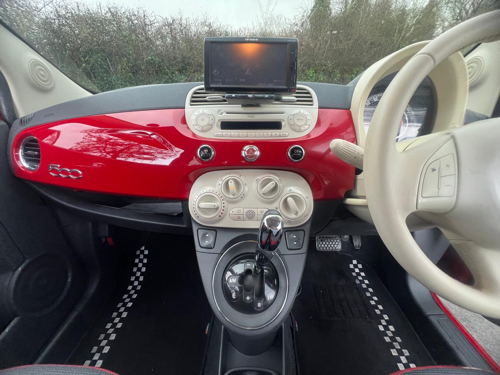 FIAT 500 2014, POP, 1.2 PETROL FULLY LOADED, 4 SEATER, PASODOBLE RED PAINT, GREY AND RED CLOTH INTERIOR