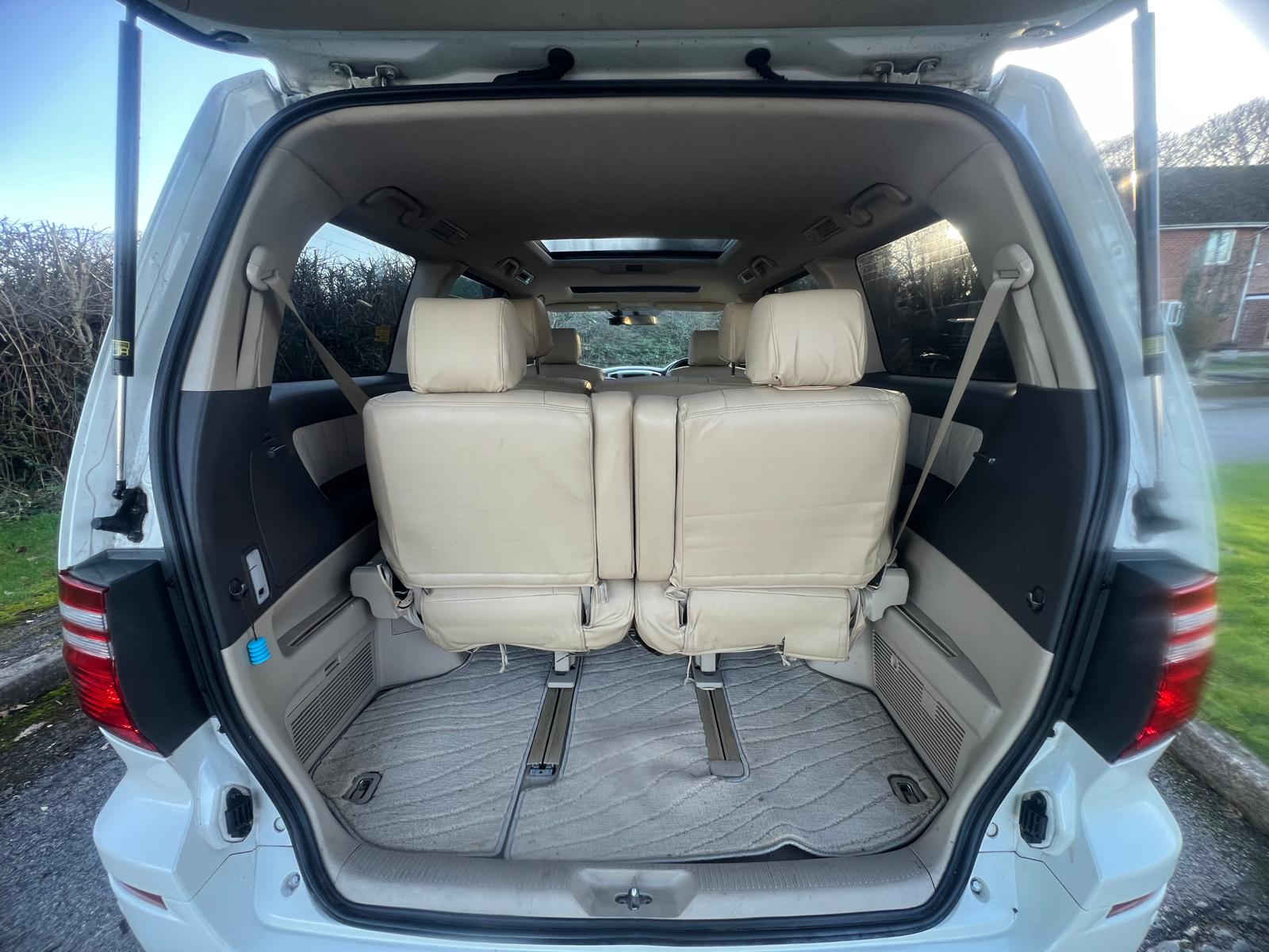 TOYOTA ALPHARD 2007, G SPEC, 3.0 V6 PETROL FULLY LOADED, 7 SEATER, SUNROOF, BLIZZARD PEARL PAINT, BEIGE CLOTH INTERIOR