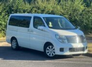 NISSAN ELGRAND 2008, HIGHWAY STAR, 2.5 V6 PETROL FULLY LOADED, 8 SEATER, PEARL WHITE PAINT, BEIGE CLOTH INTERIOR