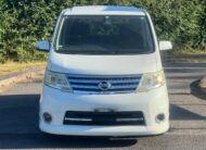 NISSAN SERENA 2009, HIGHWAY STAR, 2.0 PETROL FULLY LOADED, 8 SEATER, PEARL WHITE PAINT, BLACK CLOTH INTERIOR