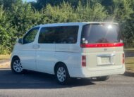 NISSAN ELGRAND 2008, HIGHWAY STAR, 2.5 V6 PETROL FULLY LOADED, 8 SEATER, PEARL WHITE PAINT, BEIGE CLOTH INTERIOR