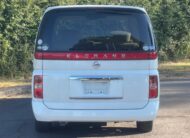 NISSAN ELGRAND 2008, HIGHWAY STAR, 2.5 V6 PETROL FULLY LOADED, 8 SEATER, PEARL WHITE PAINT, BEIGE CLOTH INTERIOR