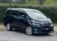 TOYOTA VELLFIRE 2013, PLATINUM SELECTION II, 3.5 V6 PETROL FULLY LOADED, 7 SEATER, BLUE ONYX PEARL PAINT, BLACK CLOTH INTERIOR