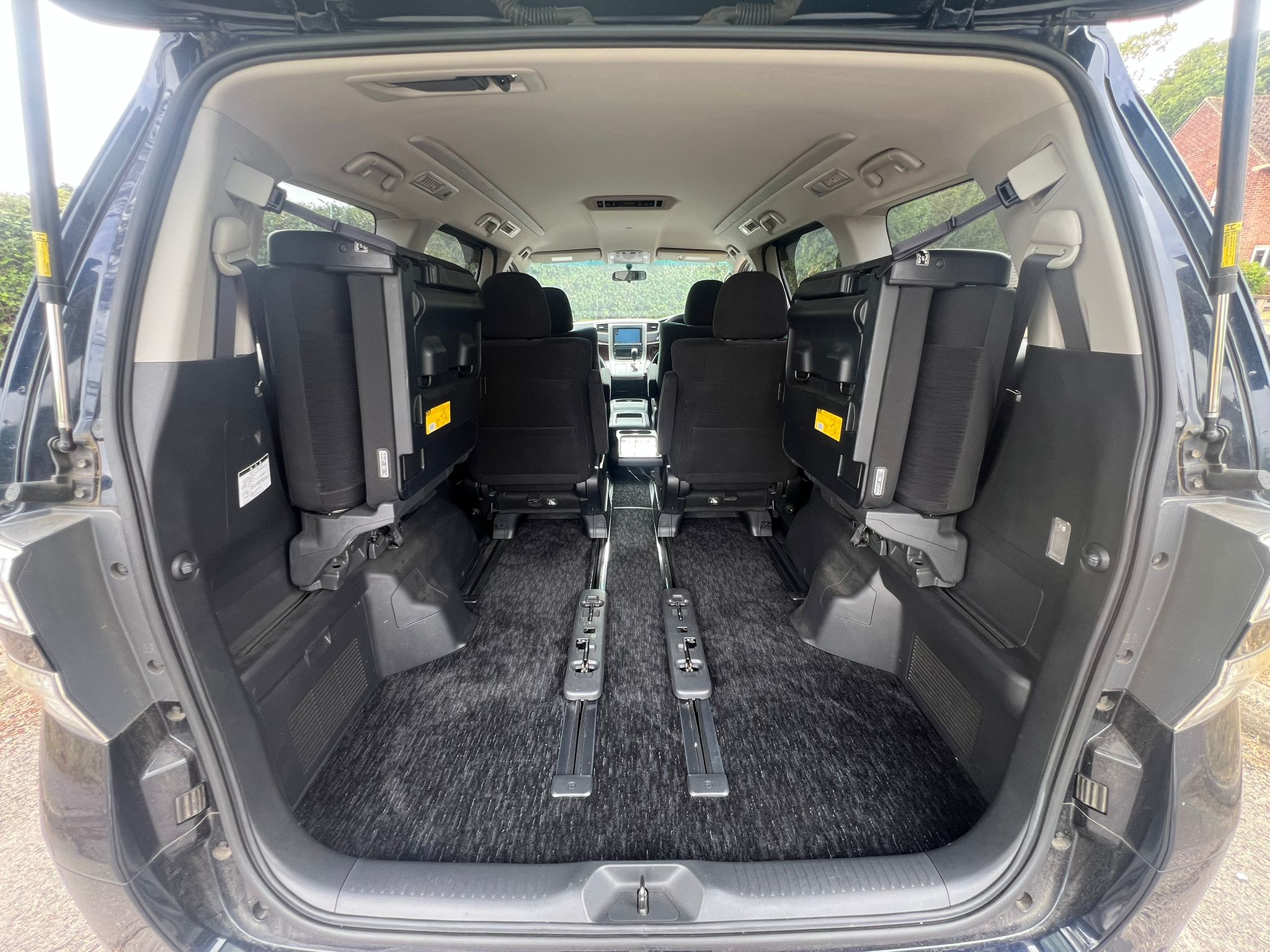 TOYOTA VELLFIRE 2013, PLATINUM SELECTION II, 3.5 V6 PETROL FULLY LOADED, 7 SEATER, BLUE ONYX PEARL PAINT, BLACK CLOTH INTERIOR