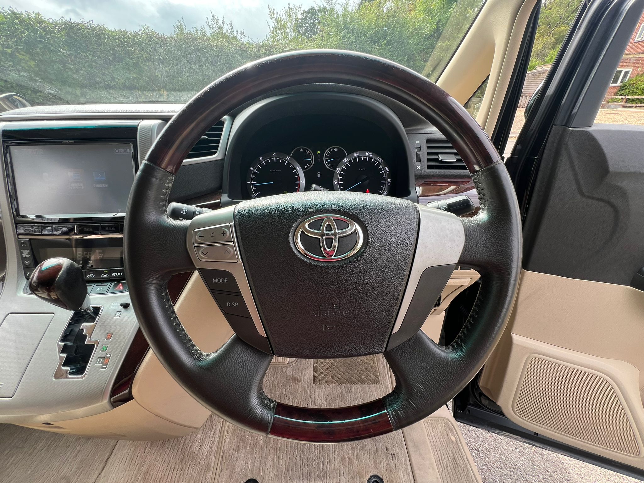 TOYOTA ALPHARD 2013, 240X PLATINUM SELECTION, 2.4 PETROL FULLY LOADED, 8 SEATER, BLACK ONYX PAINT, BEIGE CLOTH INTERIOR