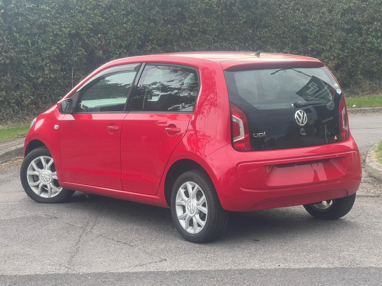 VOLKSWAGEN UP 2012, 1.0 PETROL FULLY LOADED, 4 SEATER, TORNADO RED PAINT, BLACK AND GREY CLOTH INTERIOR