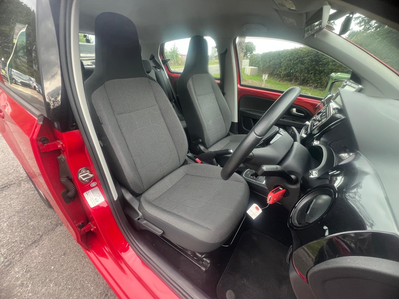 VOLKSWAGEN UP 2012, 1.0 PETROL FULLY LOADED, 4 SEATER, TORNADO RED PAINT, BLACK AND GREY CLOTH INTERIOR