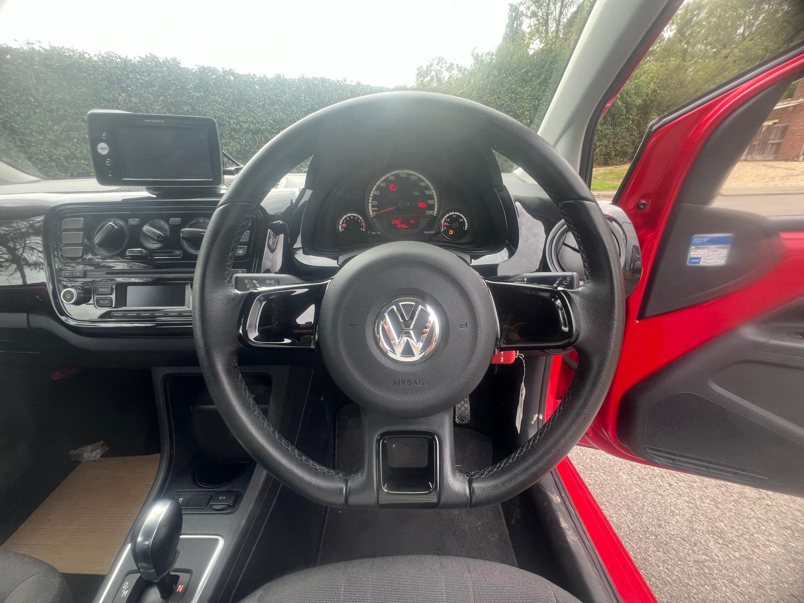 VOLKSWAGEN UP 2012, 1.0 PETROL FULLY LOADED, 4 SEATER, TORNADO RED PAINT, BLACK AND GREY CLOTH INTERIOR